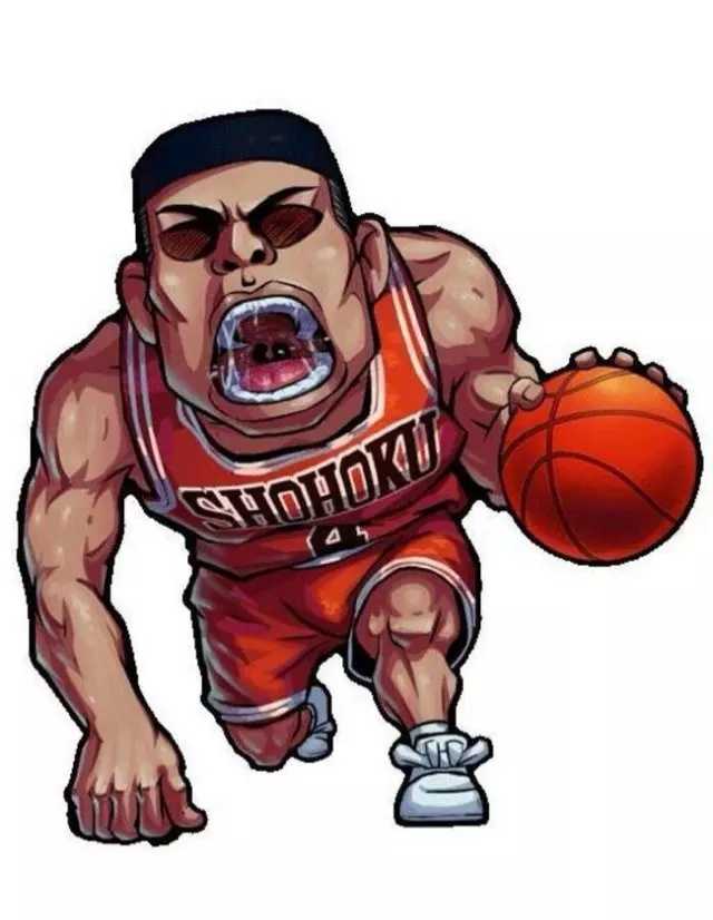 三井寿Q版投篮瞬间，紧闭双眼却神情坚定，圆圆的脸蛋上挂着一丝汗水，完美诠释了‘永不言弃的男人’的可爱与执着