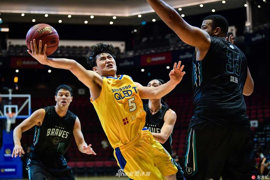 台湾喷气机张宗宪在三分线外果断出手，篮球在空中划出美妙弧线，眼神中充满战斗欲望。
