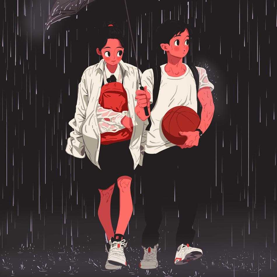 球场上两支队伍激烈拼抢，身着白色球衣的球员高高跃起，指尖即将触碰到下落的篮球，空气中弥漫着紧张与对抗的气息