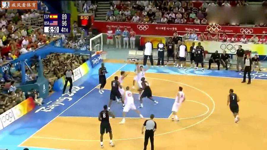 08奥运男篮揭幕战：中国70-101不敌美国“梦八”